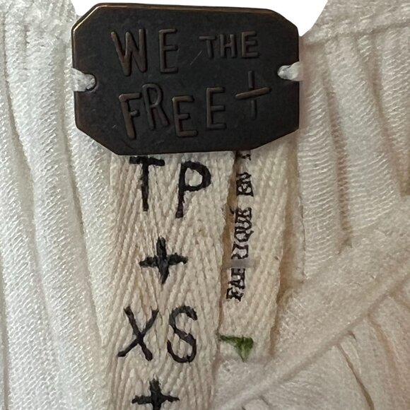 We The Free XS Womens Sleeveless Dip Dye Black&White Rayon Blend Flowy Tank Top - Picture 3 of 9